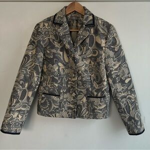 Black and Cream Women's Jacket